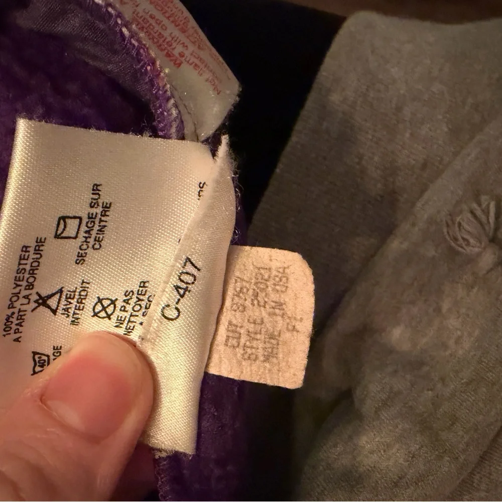VTG 90s 1991 Patagonia Purple Full Zip USA Made Outdoor Fleece Jacket Mens Large - Picture 6 of 7